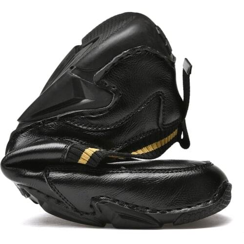 New Split Leather Classic Mens Walking Shoes Men Outdoor Sport Sneakers Male Training Climibing Jogging Footwear Flat Loafers