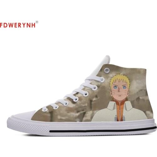 Mens Casual Shoes Cartoon Naru-to Naru-to Uzumaki Funny Breathable Male Zapatos Hombre Sapatos Outdoor Custom Shoes
