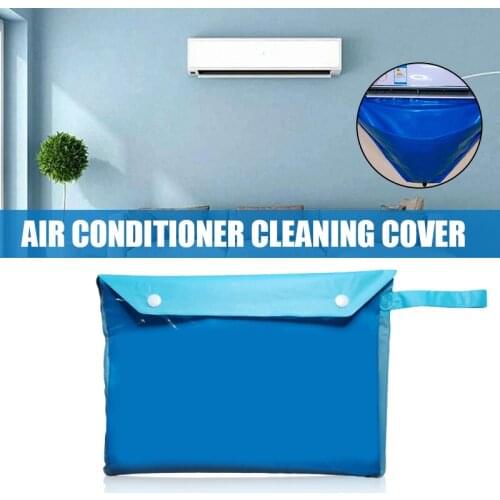 Split Air Conditioning Cleaning Waterproof Cover Kit with Drain Outlet 2 Scraper and Towel Dust Washing Clean Protector TS1