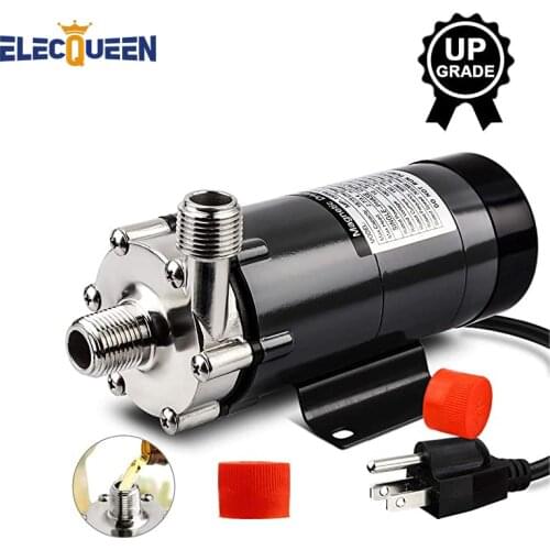 Upgrade Magnetic Beer Pump, Food Grade Stainless Steel Head with 1/2’’ Inch Thread,Home Brewing High Temperature Resistance Pump