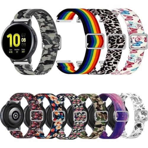 20mm 22mm nylon Band for Samsung Galaxy Watch 3/Galaxy Watch Active Adjustable Elastic For Hawei GT2 PRO Strap Wristband Correa