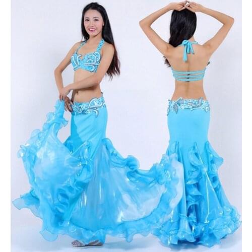 New design 2pieces or 3pieces Luxury Belly Dancing Costumes Sexy tribal belly dance Outfits Suits S/M/L 4 colors