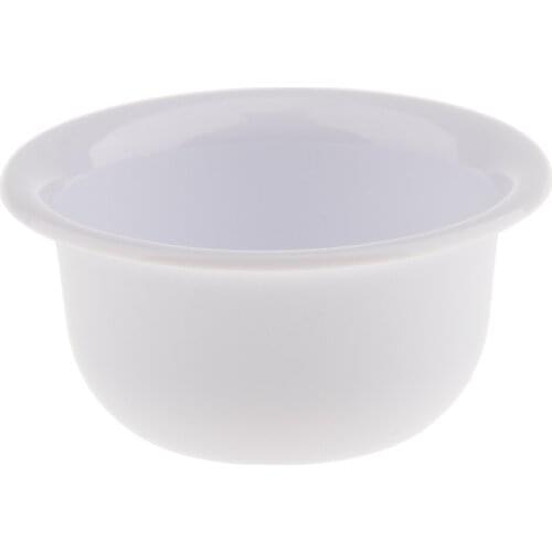 Durable White Plastic Mens Salon Hairdressing Shaving Soap Mug Bowl Barber Beard Shave Brush Soap Mug Cup