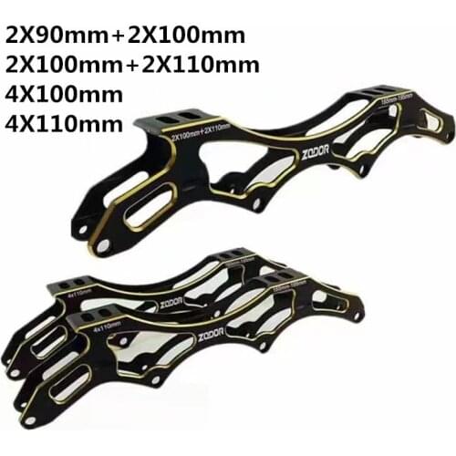 2X100mm+2X110mm Hi-Lo Inline Speed Skates Base 165mm 195mm Mount Slot 4X100mm 4X110mm High Low Wheel Design Speed Frame Rocked