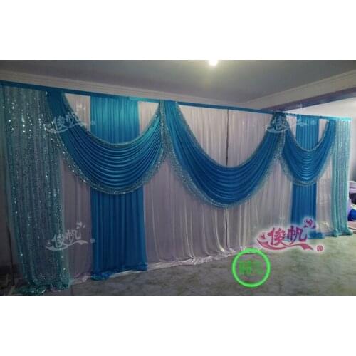 Romantic 6m/20ft (w) x 3m/10ft (h) Wedding Background backdrops Wedding curtain wedding props Party props