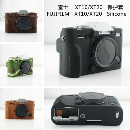 Silicone Camera Case Bag Cover for Fujifilm X-T20 XT20 X-T10 XT10 XT30 XT-30 Camera In 4 Colors,Free Shipping Leather Case Bag