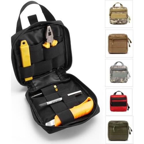 Tactical Waist Pack Molle EDC Survival Pouch Outdoor Medical SOS First Aid Bag Medical Kit Bag Molle EMT Emergency Hunting Pack