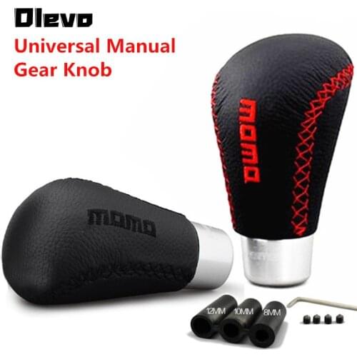 Universal MT PU Leather MOMO Manual Gear Shift Knob Gearshift Shifter Stick Lever Headball Pen ARM for TOYOTA for Volkswagen