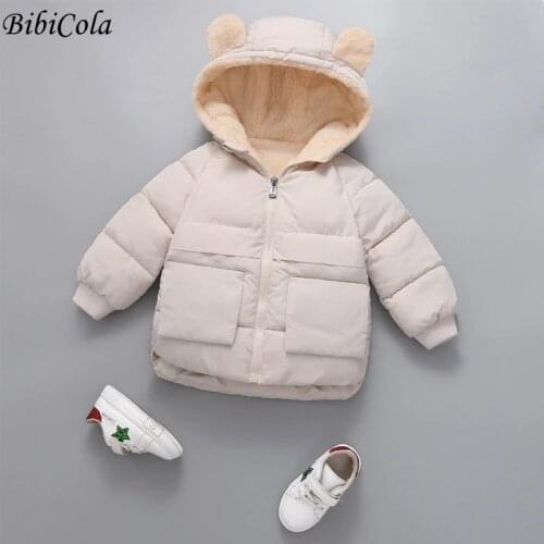 Baby Girls Outerwear hoodies Winter New Boys Cotton Thick Down Coats For Children Casual Warm Hooded Jackets Coats Kids Clothes