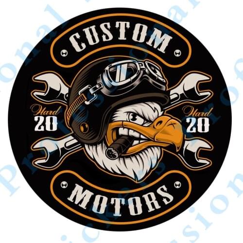 Custom Ride Hard 2020 Motors Bald Eagle Pilot New York Sticker Decal Motorcycle Off-road Laptop Trunk Guitar PVC Vinyl Stickers