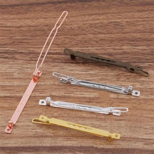 20pcs/lot vintage Hair Jewelry Settings Charm Women Rose Gold color Hairpins Frog Clip Hairclips for DIY Retro Hairwear Craft