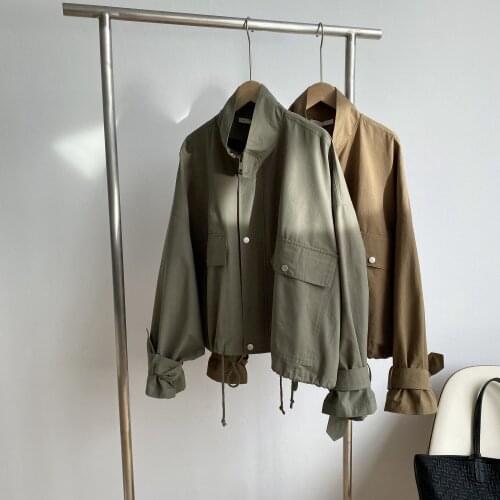 2020 Autumn Short Length Long Sleeve Turn Down Collar Women Jacket Coat Femme Casaco Abrigo Streetwear