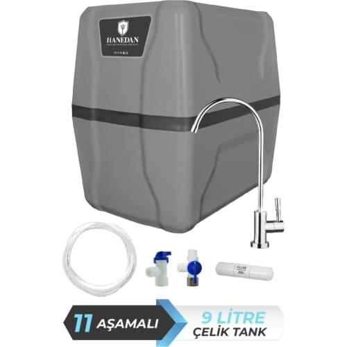 11 Aşama 80 Gpd Membrane 9 Liter Tank Indoor Safe Water Purification Device (009)