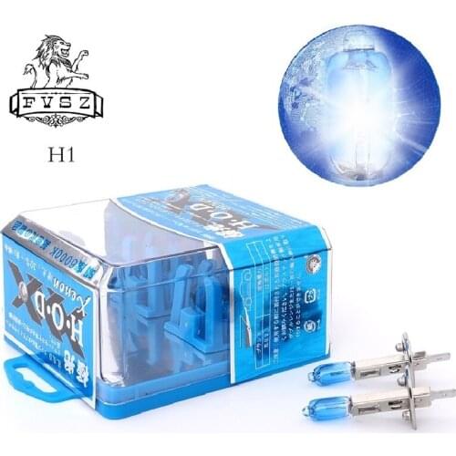 2Pcs H1 12V 100W 6000K Car Halogen Headlight Bulb Super Xenon White Dark Blue Glass Tube High Quality Quartz Parts Replacement