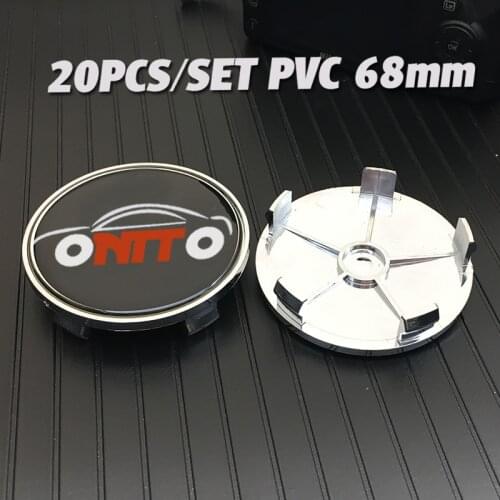 20pcs 68mm 5pins Car Rims wheel center cap PVC Auto Centre Label Wheel hub Cover For BMW Carbon Black Blue Red White Car Emblem