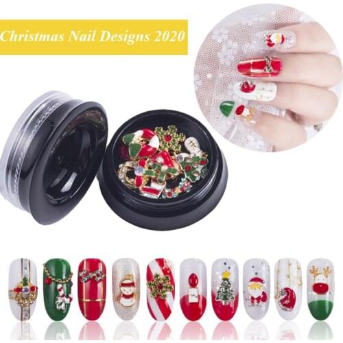 10pc/bag 0.56 oz Xmas 3D Nail Decoration Alloy Snowflake Nail Rhinestones Gems Accessories Christmas Nail Designs 2020 #PNR-131