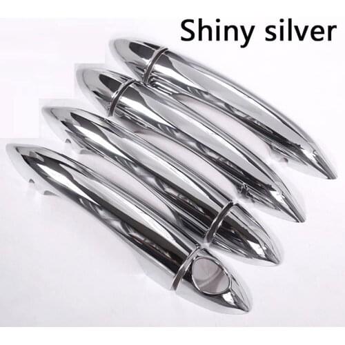 ABS Bright Exterior Door Handle Decoration Cover Trim Without Hole 8pcs For Alfa Romeo Giulia 2017