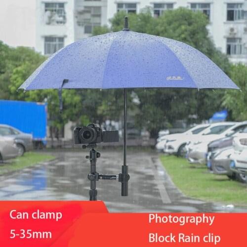 Photography Accessories Camera Tripod Umbrella Clamp Outdoor Shooting Dslr Photo Monopod Rainproof Fixed Tripod Camera Stand