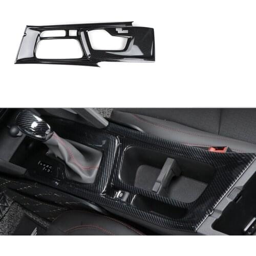 Lsrtw2017 Carbon Fiber Abs Car Gear Panel Cup Frame Trims for Chevrolet Orlando Onix 2018 2019 2020 Accessories Auto Parts