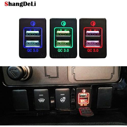 Car Phone USB Fast Charging Phone Charger Adapter For Mitsubishi Outlander 3 2018 Xpander 2018 Eclipse Cross ASX