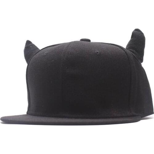 Fashion Style New Funny Parent-Child Baseball Cap Adjustable Hip Hop Hat Cartoon Horns Black Color