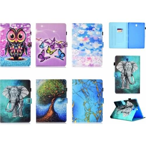 Tablet Case For Samsung Galaxy Tab S4 10.5" T830 T835 T837 Smart Cover Funda cartoon PU Leather Skin stand shell +pen