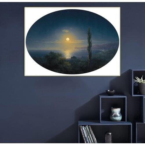 Citon Ivan Aivazovsky《Crimea.1853》Art Canvas Oil Painting Artwork Poster Decorative Print Picture Wall Decor Home Decoration