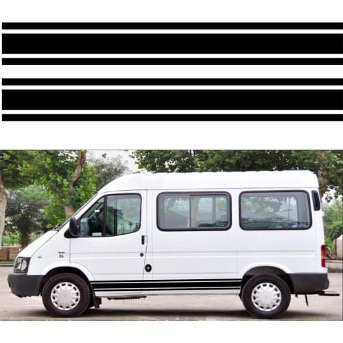 Car Auto Racing Body Side Stripe Decal Vinyl Camper Vinyl Modified Stripe Decal Stripe Sticker Decoration For VW Transporter T5