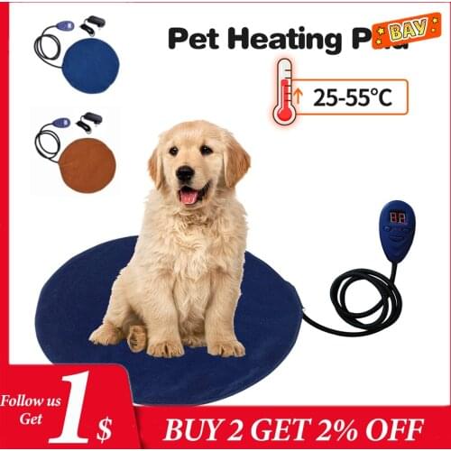 Pet Electric Heating Pad Dog Cat Winter Warmer Mat Bed Blanket Adjustable Temperature Safe Keep Warm Sleeping Rug Puppy Heater