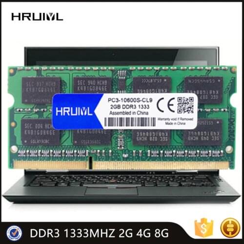 HRUIYL Original Memory DDR3 1333MHZ 2GB 4GB 8GB 1.5V 204 Pin Notebook Memory RAM SO-DIMM Module SDRAM Memoria Laptop New