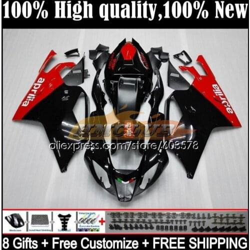 Bodys Kit For Aprilia Mille RSV 1000 R RR RSV1000RR 53CL.2 RSV1000R 1000R 2004 2005 2006 RSV1000 04 05 06 Fairing Red black