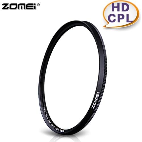 ZOMEI 77mm HD CPL Circular Polarizer Multi-Coated Glass Filter Rotating Mount 49/52/55/62/67/72/77/82mm
