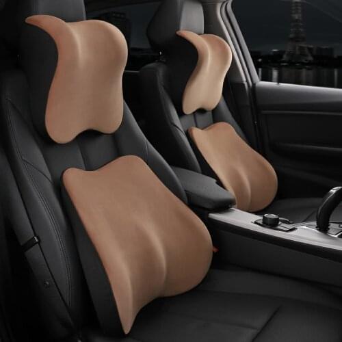 Car Seat Head Neck Rest Massage Auto Pillow Memory Foam Neck Headrest Sleep Lumbar Pillow Backrest Cushion For Car Accessories