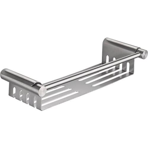 Brushed stainless steel detachable bathroom shelf kitchen bathroom toiletries storage rack bathroom pendant