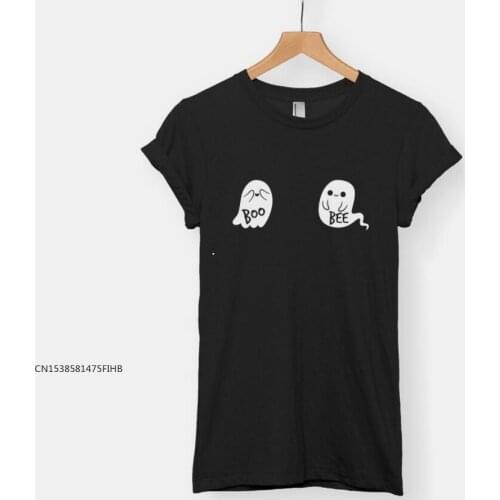 Boo Bee Cute Funny T-Shirt Halloween Boo Bee Aesthetic Tops Graphic Grunge Vintage T Shirt COTTON Tees