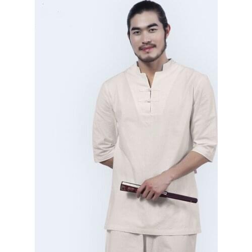 Men Tai Chi Kungfu Meditation Uniforms cotton Linen Quickly Dry Loose Outfits Workout Casual Fitness Yoga Set Sweatshirt+pant