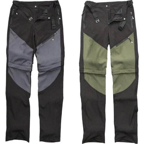 Men New Summer Quick Dry Detachable Hiking Pants Fishing Camping Climbing Trekking Trousers Plus Size Waterproof Outdoor Pants