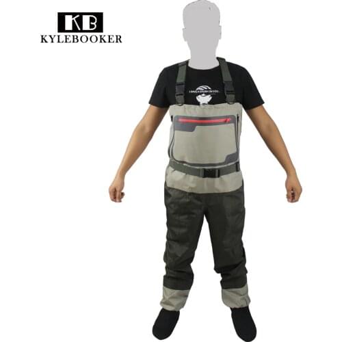 Mens Hunting wader Breathable Stocking foot Wader Light weight Convertible Fishing Chest Waders Wading Pants For Fly Fishing