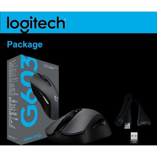 Logitech G603 Wireless Bluetooth Gaming Mouse LIGHTSPEED Optical 12000 DPI Mouse Ergonomic Dual Connectivity Mice for PC Laptop