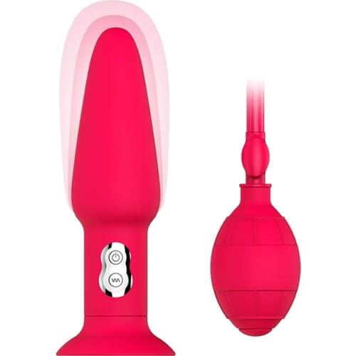 Inflatable Anal Vibrator Dildo Pump Anal Sex Toy Butt Plug Adsorption Type Vagina Anal Expansion Vibrator For Women Men Sex Shop