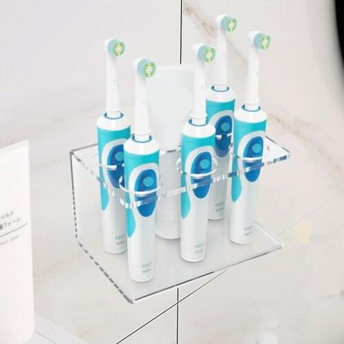 1/2/3/4/5holes Wall Mounted Electric Toothbrush Holder Stand Makeup Case Shaving Brush Storage rack Bathroom Accessories