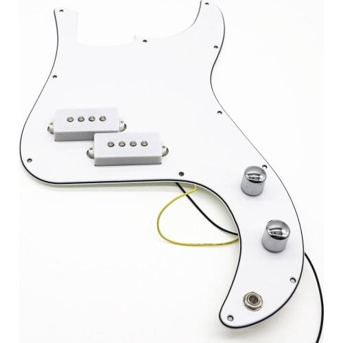 PB P Bass 3 Ply Prewired Loaded Pickguard Pickup for Precision Bass Guitar White Musical Instrument Accessories