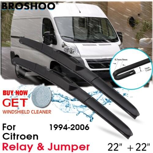 Car Wiper Blade Front Window Windscreen Windshield Wipers Blades Auto Accessories For Citroen Relay & Jumper 22"+22" 1994-2006