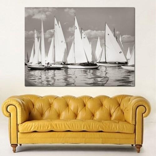 Modern Seascape Pop Art Canvas Prints Ship Sailing In The Waves Wall Paintings Boats Cuadros Pictures For Living Room Decoration
