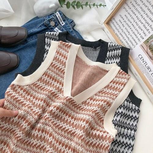 Woman clothes spring and autumn knitted vest vest women sweater vest women