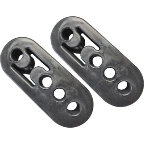 124B 2x Muffler Lifting Lugs High-strength 4 Holes Adjustable Elongated Exhaust Pipe