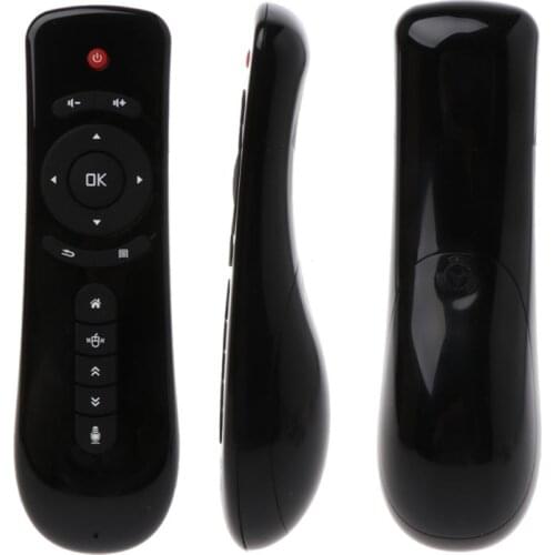 2.4GHz Fly Air Mouse T2 Remote Control Wireless With Microphone Mic Voice Search 3D Gyro Motion Stick for android Smart TV E56B