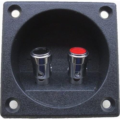 5pcs Two Speaker Junction Box Adapter Audio Cable Connector Opening Size 49mm Plated White Terminal