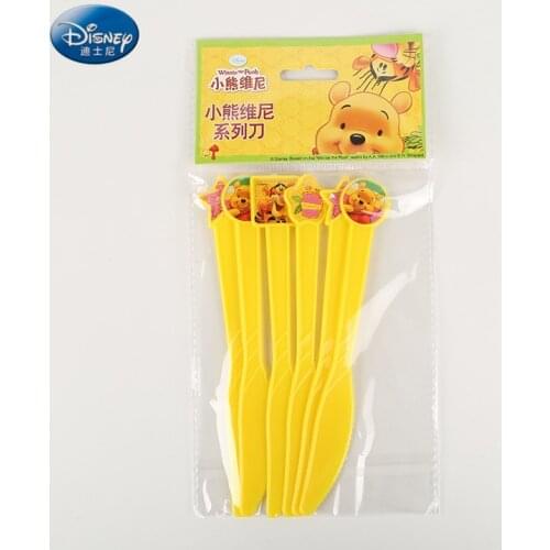 6pcs Cartoon Bear Knives Party Supplies Winnie the Pooh Knife Kids Girls Boys Birthday Party Decoration