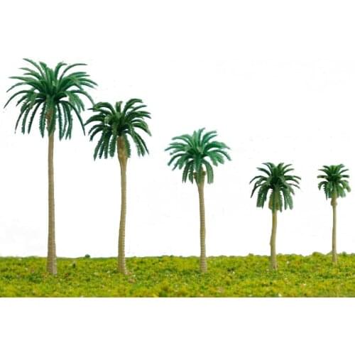 8-13cm Scale Plastic Model Palm Tree In Architecture Model Building Design And Hobby Maker Ho Train Layout